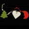 The Ribbon People Club Pack of 42 Heart, Moon, and Tree Assorted Colors Felt Ornaments
